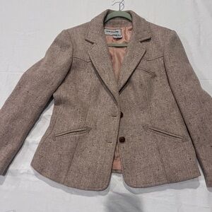 David Benjamin vintage Women's Beige Wool Blazer western flair